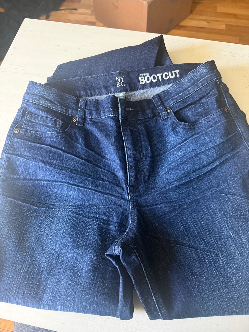 New York & Company Dark Blue Women's Bootcut Jeans size 10 tall